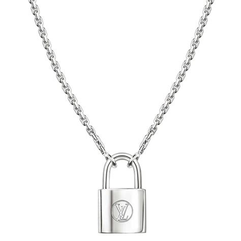 louis vuitton padlock necklace silver|lv lockit necklace.